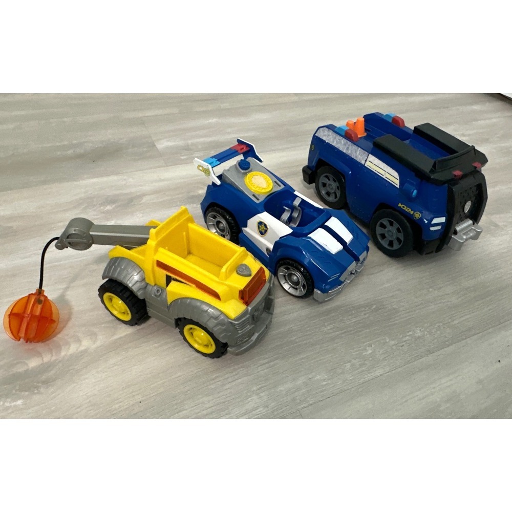 Paw Patrol Chase Marshall Rocky Vehicles Toys Lot Set - Picture 3 of 3